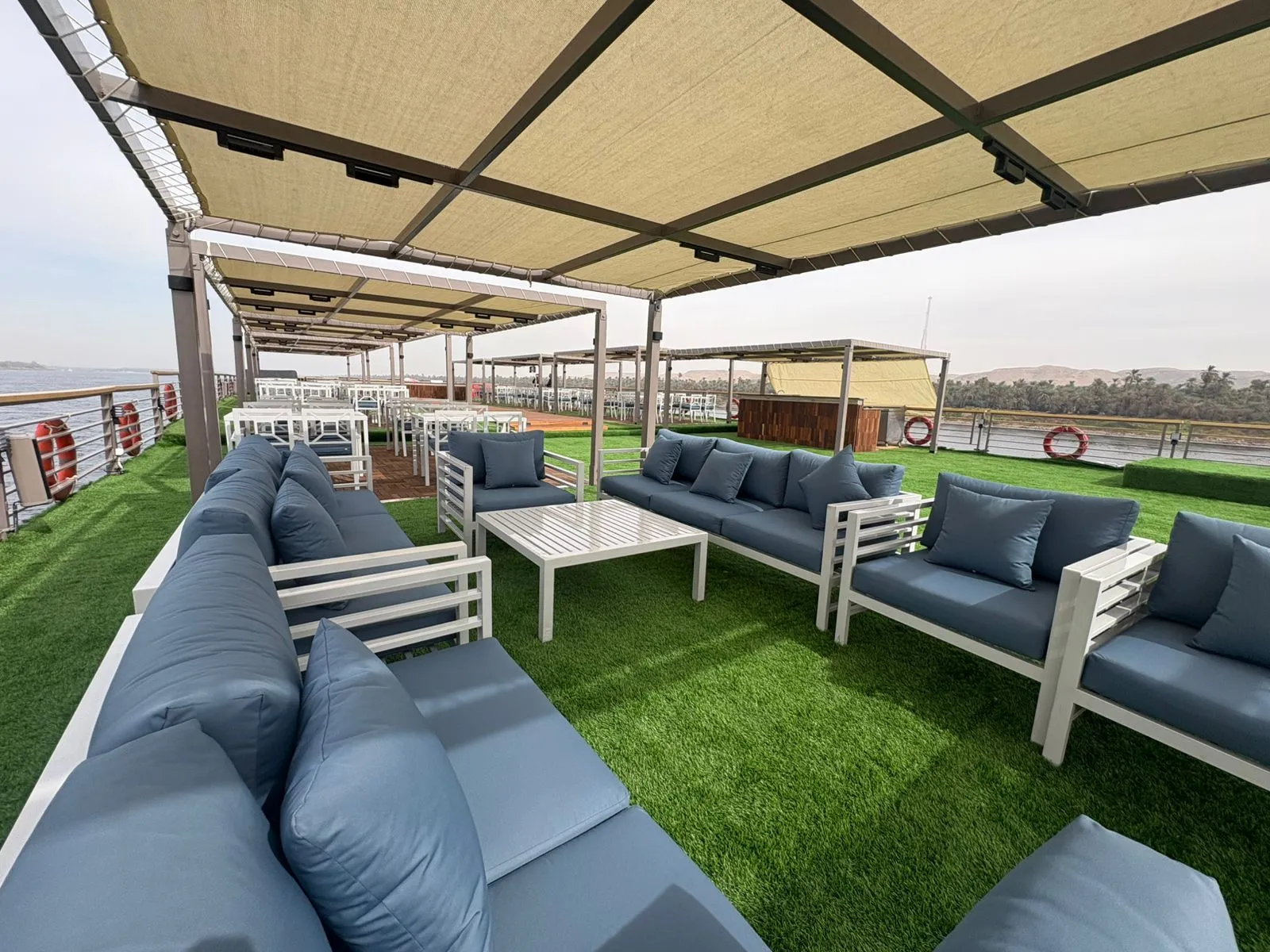 Sun deck of the Royal Princess Amira Nile cruise